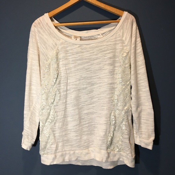 White Lace Long Sleeve Shirt - Picture 1 of 6
